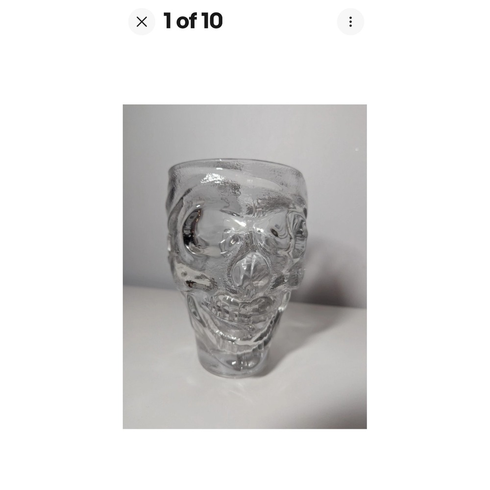 Glass Skull Stein Guy Fieri's American Kitchen‎ Bar Cancun Mexico NEW NO BOX